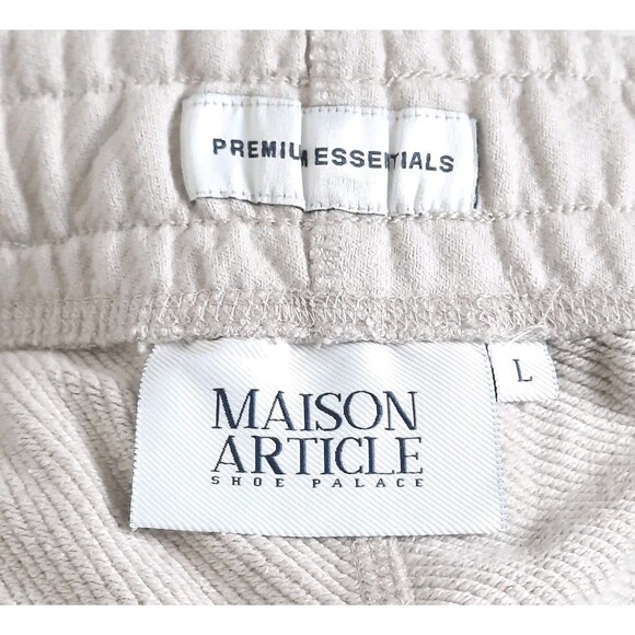 Maison Article + Shoe Palace + Premium Essential Terry Shorts Beige Tan Size L - Picture 3 of 4